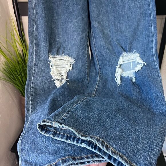 Wild fable highest rise baggy jeans distressed medium wash size 29/8 - Picture 10 of 16